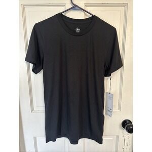 Alo NWT Triumph Crew Neck Tee Black Size Small